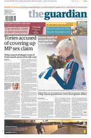The Guardian () Newspaper Front Page for 11 March 2014