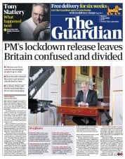 The Guardian () Newspaper Front Page for 11 May 2020