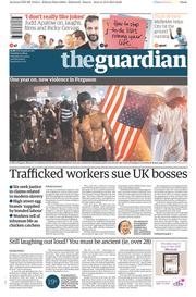 The Guardian () Newspaper Front Page for 11 August 2015