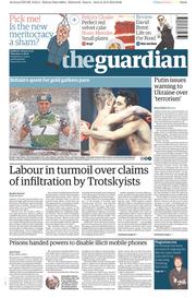 The Guardian () Newspaper Front Page for 11 August 2016