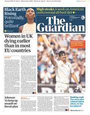 The Guardian () Newspaper Front Page for 11 September 2018