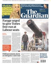 The Guardian () Newspaper Front Page for 12 November 2019
