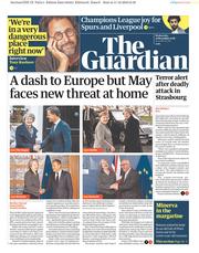 The Guardian () Newspaper Front Page for 12 December 2018