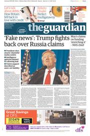 The Guardian () Newspaper Front Page for 12 January 2017