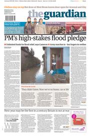 The Guardian () Newspaper Front Page for 12 February 2014