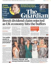The Guardian () Newspaper Front Page for 12 February 2019