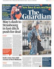 The Guardian () Newspaper Front Page for 12 March 2019