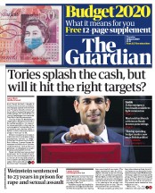 The Guardian () Newspaper Front Page for 12 March 2020