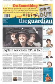 The Guardian () Newspaper Front Page for 12 April 2014