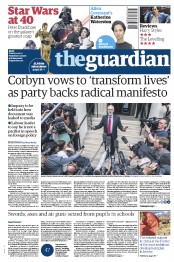 The Guardian () Newspaper Front Page for 12 May 2017