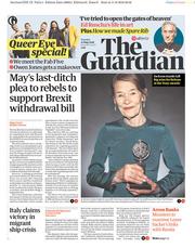 The Guardian () Newspaper Front Page for 12 June 2018