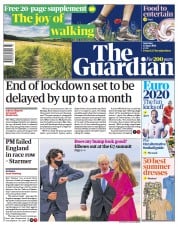 The Guardian () Newspaper Front Page for 12 June 2021