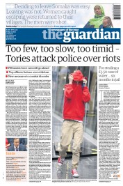 The Guardian () Newspaper Front Page for 12 August 2011