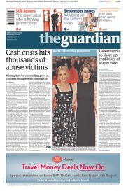 The Guardian () Newspaper Front Page for 12 August 2015