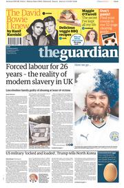 The Guardian () Newspaper Front Page for 12 August 2017