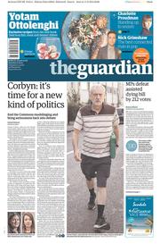 The Guardian () Newspaper Front Page for 12 September 2015
