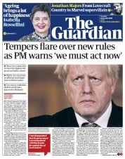 The Guardian () Newspaper Front Page for 13 October 2020