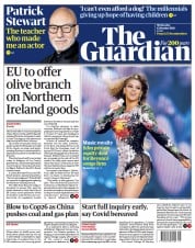 The Guardian () Newspaper Front Page for 13 October 2021