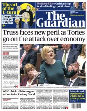 The Guardian () Newspaper Front Page for 13 October 2022
