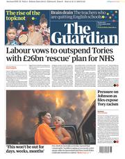 The Guardian () Newspaper Front Page for 13 November 2019