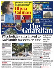 The Guardian () Newspaper Front Page for 13 November 2021
