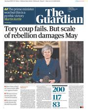 The Guardian () Newspaper Front Page for 13 December 2018
