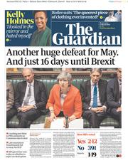 The Guardian () Newspaper Front Page for 13 March 2019