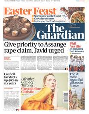 The Guardian () Newspaper Front Page for 13 April 2019