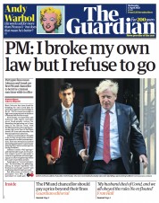 The Guardian () Newspaper Front Page for 13 April 2022