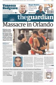 The Guardian () Newspaper Front Page for 13 June 2016