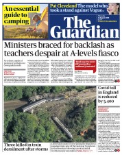 The Guardian () Newspaper Front Page for 13 August 2020