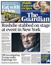 The Guardian () Newspaper Front Page for 13 August 2022