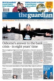 The Guardian () Newspaper Front Page for 13 September 2011