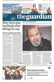 The Guardian () Newspaper Front Page for 13 September 2017