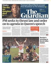 The Guardian () Newspaper Front Page for 14 October 2019