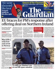 The Guardian () Newspaper Front Page for 14 October 2021