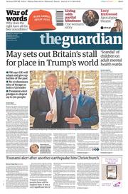 The Guardian () Newspaper Front Page for 14 November 2016