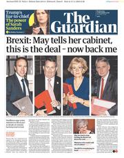 The Guardian () Newspaper Front Page for 14 November 2018