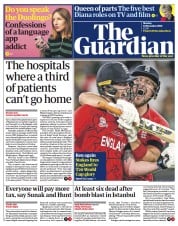 The Guardian () Newspaper Front Page for 14 November 2022