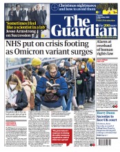 The Guardian () Newspaper Front Page for 14 December 2021
