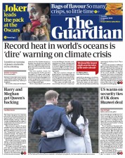The Guardian () Newspaper Front Page for 14 January 2020