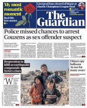 The Guardian () Newspaper Front Page for 14 February 2023