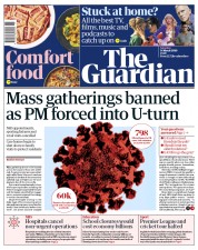The Guardian () Newspaper Front Page for 14 March 2020