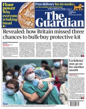 The Guardian () Newspaper Front Page for 14 April 2020