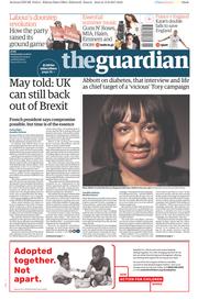 The Guardian () Newspaper Front Page for 14 June 2017