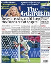 The Guardian () Newspaper Front Page for 14 June 2021