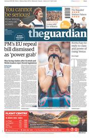 The Guardian () Newspaper Front Page for 14 July 2017