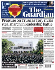 The Guardian () Newspaper Front Page for 14 July 2022