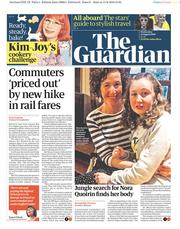 The Guardian () Newspaper Front Page for 14 August 2019