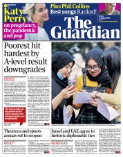 The Guardian () Newspaper Front Page for 14 August 2020